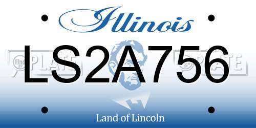 LS2A756 Illinois License Plate