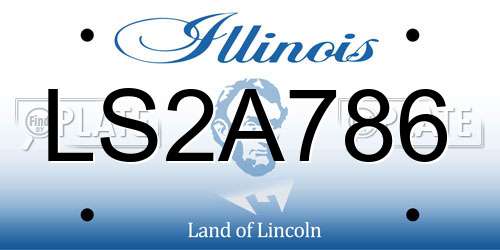 LS2A786 Illinois License Plate