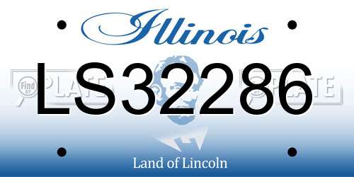 LS32286 Illinois License Plate
