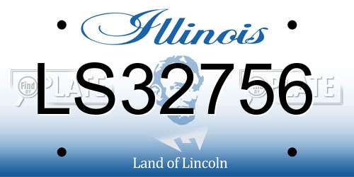 LS32756 Illinois License Plate