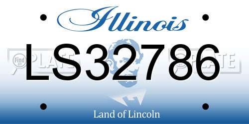 LS32786 Illinois License Plate