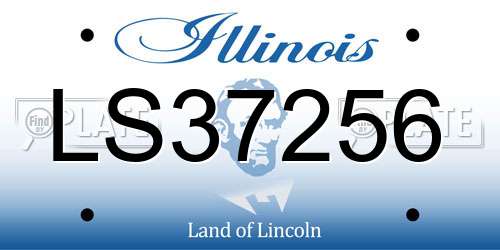 LS37256 Illinois License Plate