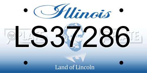 LS37286 Illinois License Plate