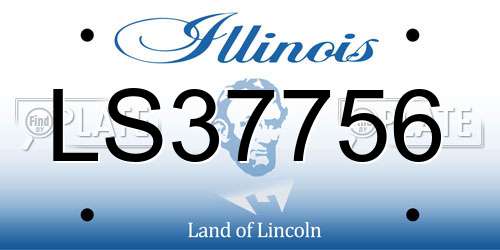 LS37756 Illinois License Plate