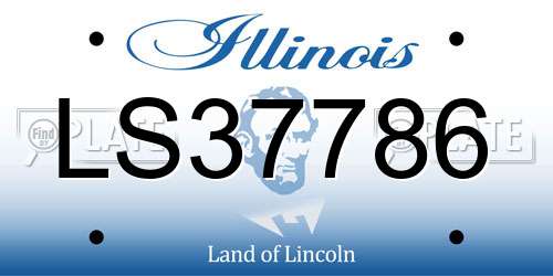 LS37786 Illinois License Plate