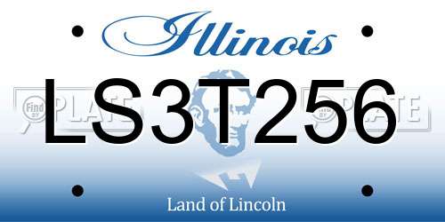 LS3T256 Illinois License Plate