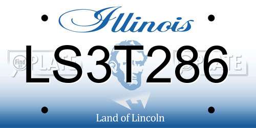 LS3T286 Illinois License Plate