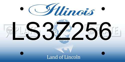 LS3Z256 Illinois License Plate