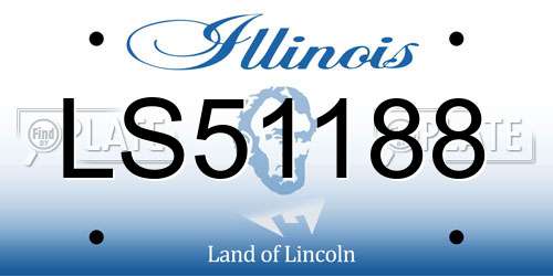 LS51188 Illinois License Plate