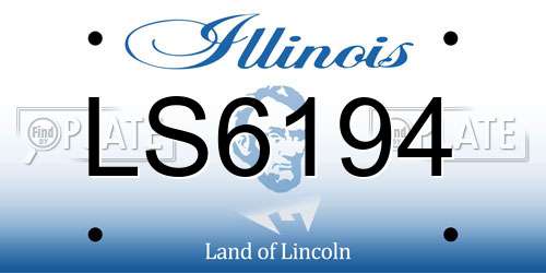 LS6194 Illinois License Plate