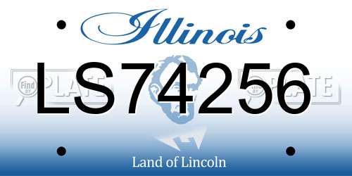 LS74256 Illinois License Plate