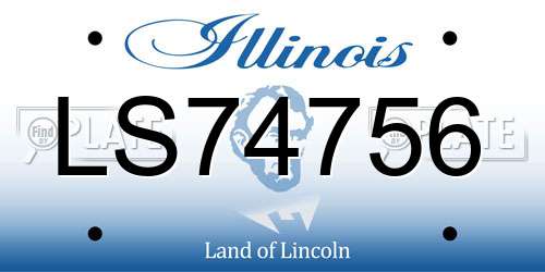 LS74756 Illinois License Plate