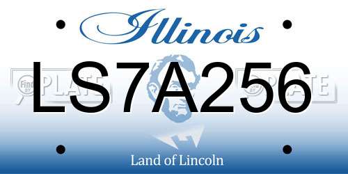 LS7A256 Illinois License Plate