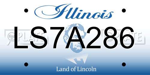 LS7A286 Illinois License Plate