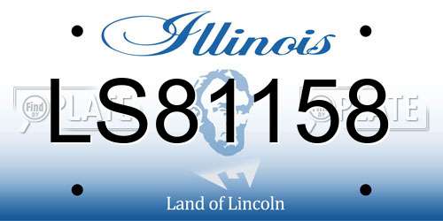 LS81158 Illinois License Plate