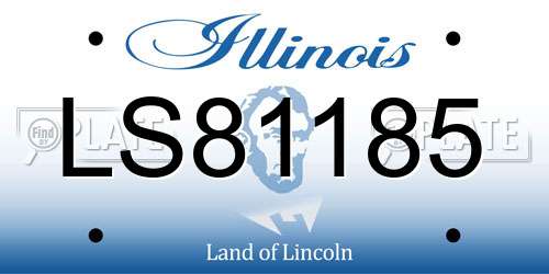 LS81185 Illinois License Plate