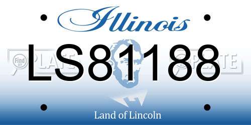 LS81188 Illinois License Plate