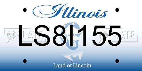 LS8I155 Illinois License Plate