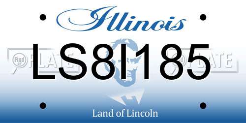 LS8I185 Illinois License Plate