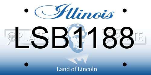 LSB1188 Illinois License Plate