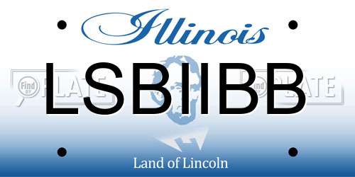 LSBIIBB Illinois License Plate