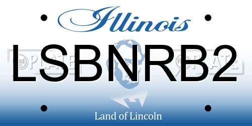 LSBNRB2 Illinois License Plate