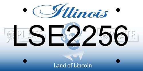 LSE2256 Illinois License Plate