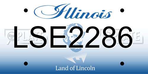 LSE2286 Illinois License Plate