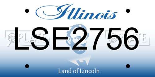 LSE2756 Illinois License Plate