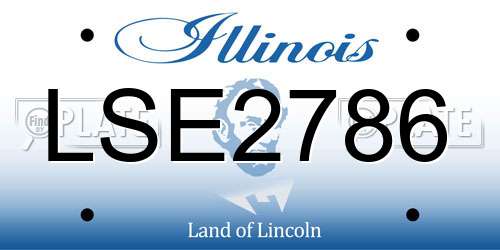 LSE2786 Illinois License Plate