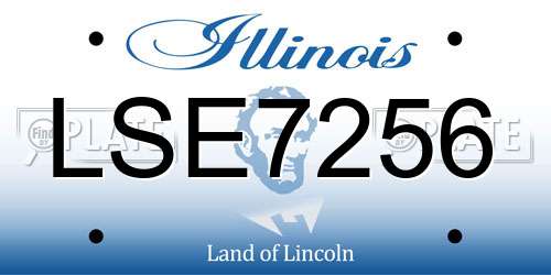 LSE7256 Illinois License Plate
