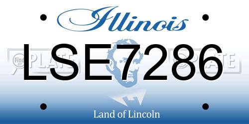 LSE7286 Illinois License Plate