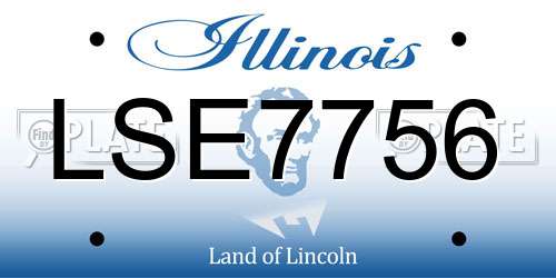 LSE7756 Illinois License Plate