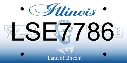 LSE7786 Illinois License Plate