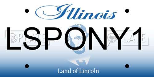 LSPONY1 Illinois License Plate