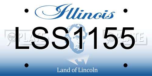 LSS1155 Illinois License Plate