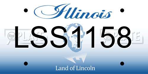 LSS1158 Illinois License Plate