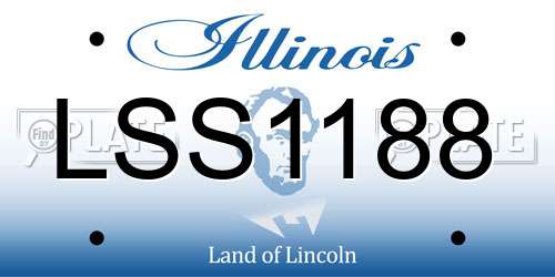 LSS1188 Illinois License Plate