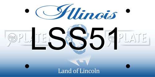 LSS51 Illinois License Plate