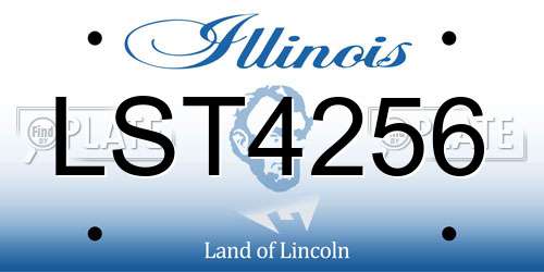 LST4256 Illinois License Plate
