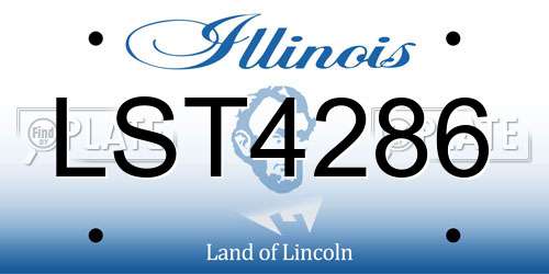 LST4286 Illinois License Plate