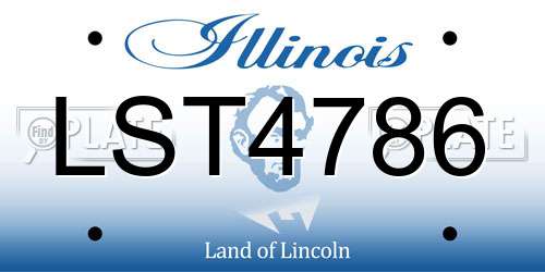LST4786 Illinois License Plate