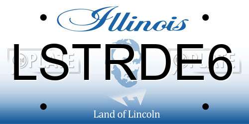 LSTRDE6 Illinois License Plate