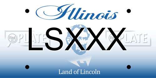 LSXXX Illinois License Plate