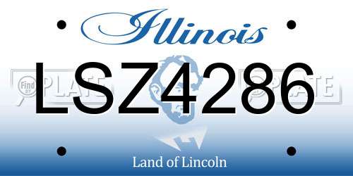 LSZ4286 Illinois License Plate
