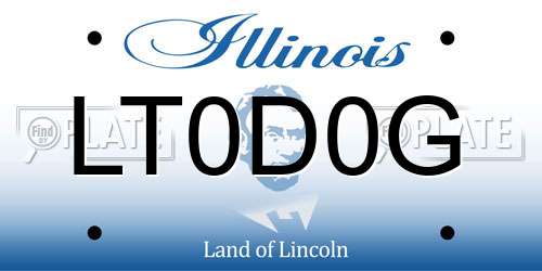 LT0D0G Illinois License Plate