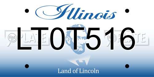 LT0T516 Illinois License Plate