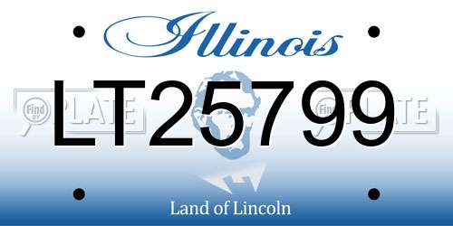 LT25799 Illinois License Plate
