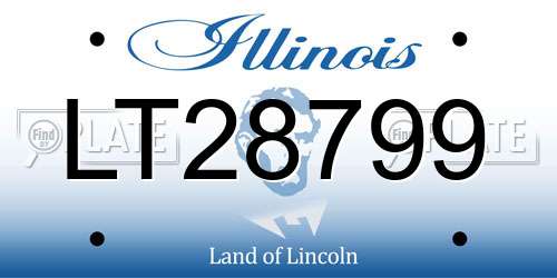 LT28799 Illinois License Plate