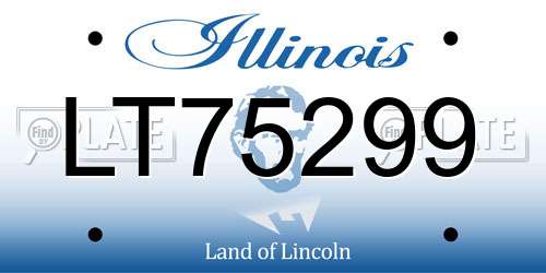 LT75299 Illinois License Plate